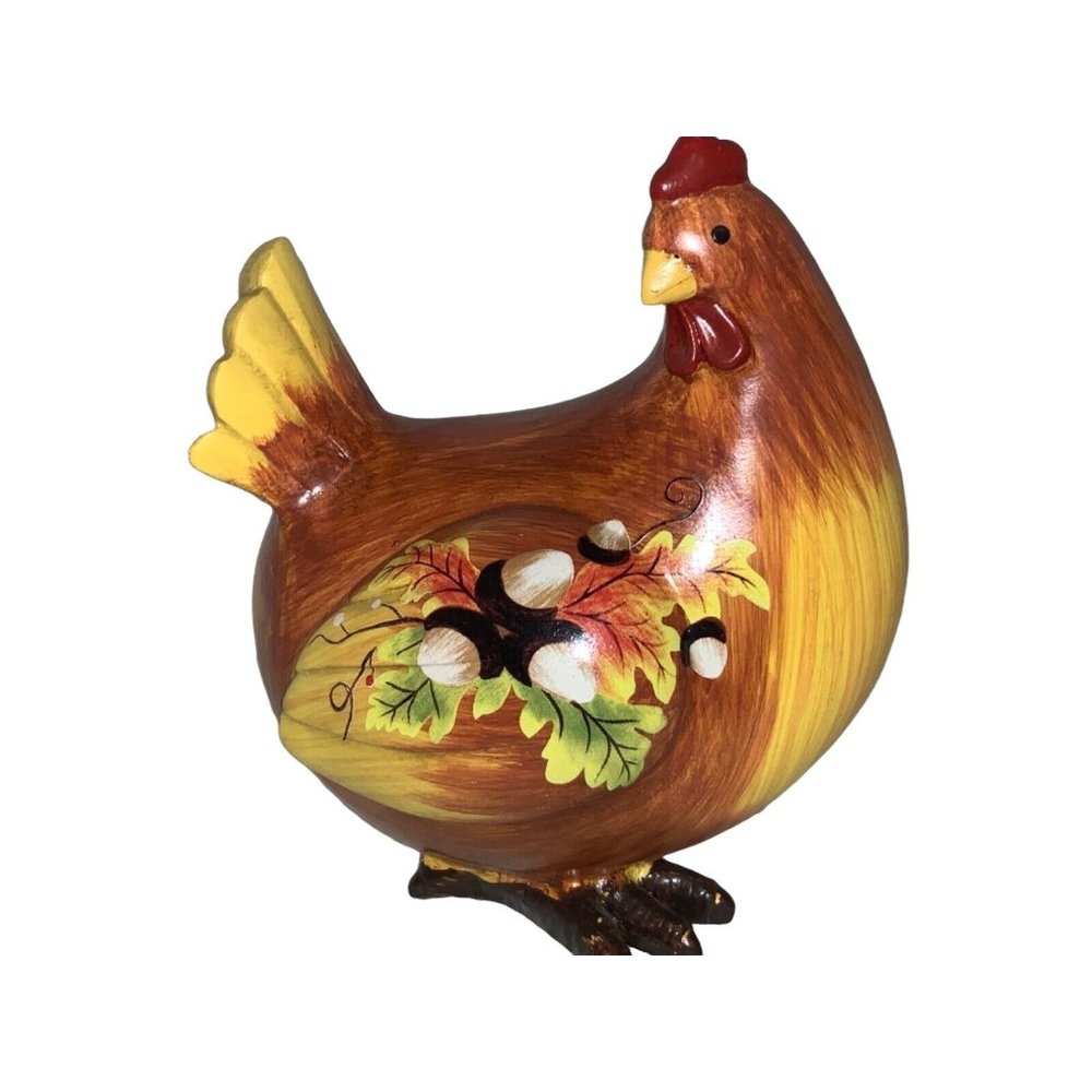 Fall Themed Chicken Table Top Decoration Figurine